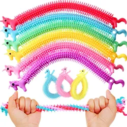 Bracelet extensible en nouilles Uni corn, jouets Anti Stress, Fidget, pour enfants et adultes, besoins sensoriels spéciaux, jeux de mains pour autisme tdah, 2 pièces 