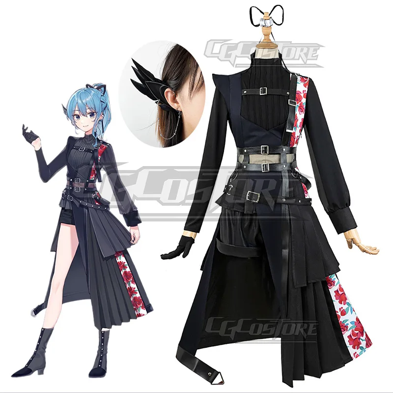 

vtuber Hoshimachi Suisei Cosplay Costume Anime Pastel*Palettes Dresses Christmas Halloween Freeshipping CG1480WL