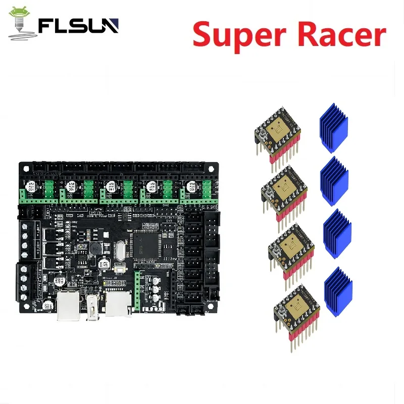 FLSUN Super Racer The Main Board 3d Printer Accessories SR Latest Version MIK Robin Nano V3.0 Motherboard TMC2209 Driver Module 3d printer accessories nano 3d printer nozzle for mickey dora minnie x1 x2 x3 x4