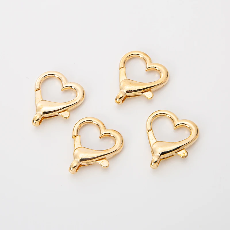 10 stücke Metall Liebe Herzform Karabiner verschluss Verbindung Schnalle für DIY Schmuck machen Schlüssel bund Anhänger Zubehör Material – Detail 7