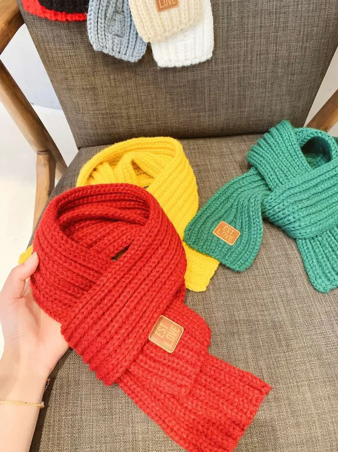 Kids scarf Kids Scarf Boys Girls Baby Winter Warm Scarf Women Knit Shawl Children Neck Collar Keep Warm Accessories