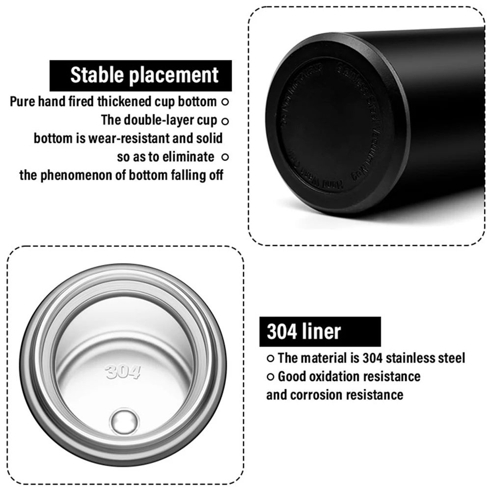 Car 500ml Smart Thermo Mug Drink Flask Temperature Display For MG ZS 5 7 6 Cyberster MG4 EV ES5 HS ONE GT GS MG3 EZS 3SW Scorpio