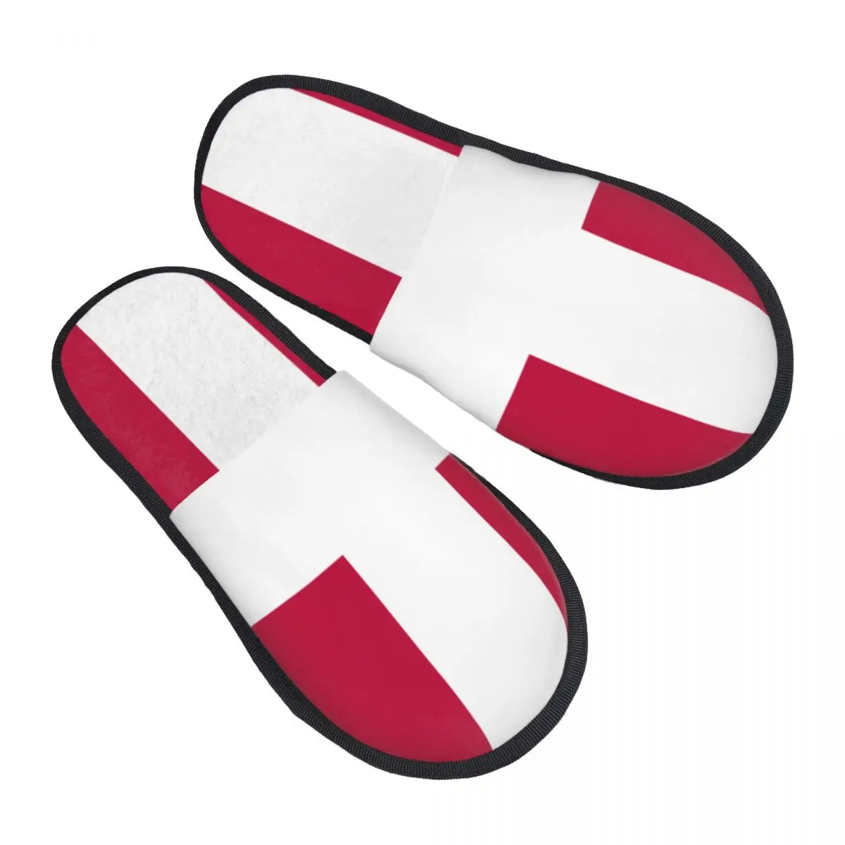 

Denmark Flag Slipper For Women Men Fluffy Winter Warm Slippers Indoor Slippers