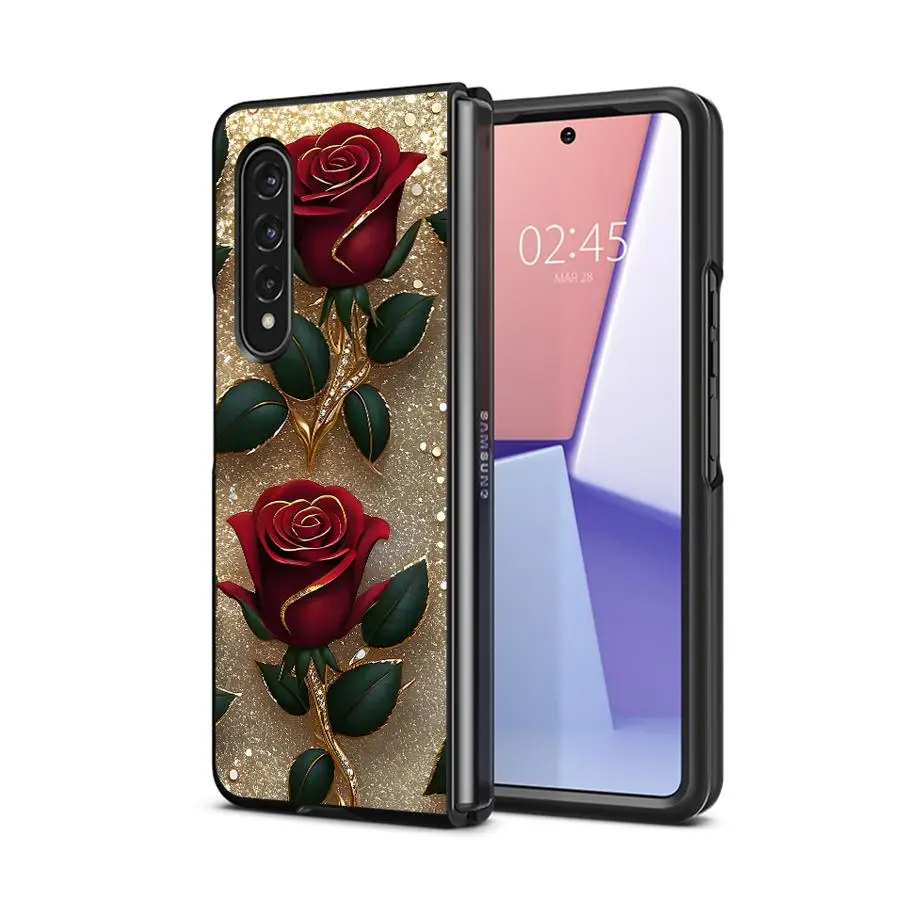 Pink Roses and Feathers Phone Cover Case
