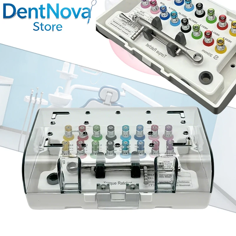 Drehmomentschlüssel für Zahnimplantate, Ratschenschraubendreher, Prothetik-Set, autoklavierbares Dentalinstrument