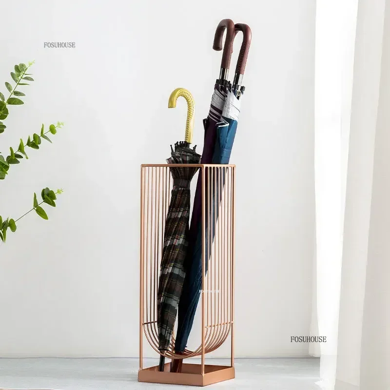 Modern Minimalist Storage Racks for Umbrellas Hotel Lobby Office Light Luxury Umbrella Stands Entrance Umbrella Storage Bucket