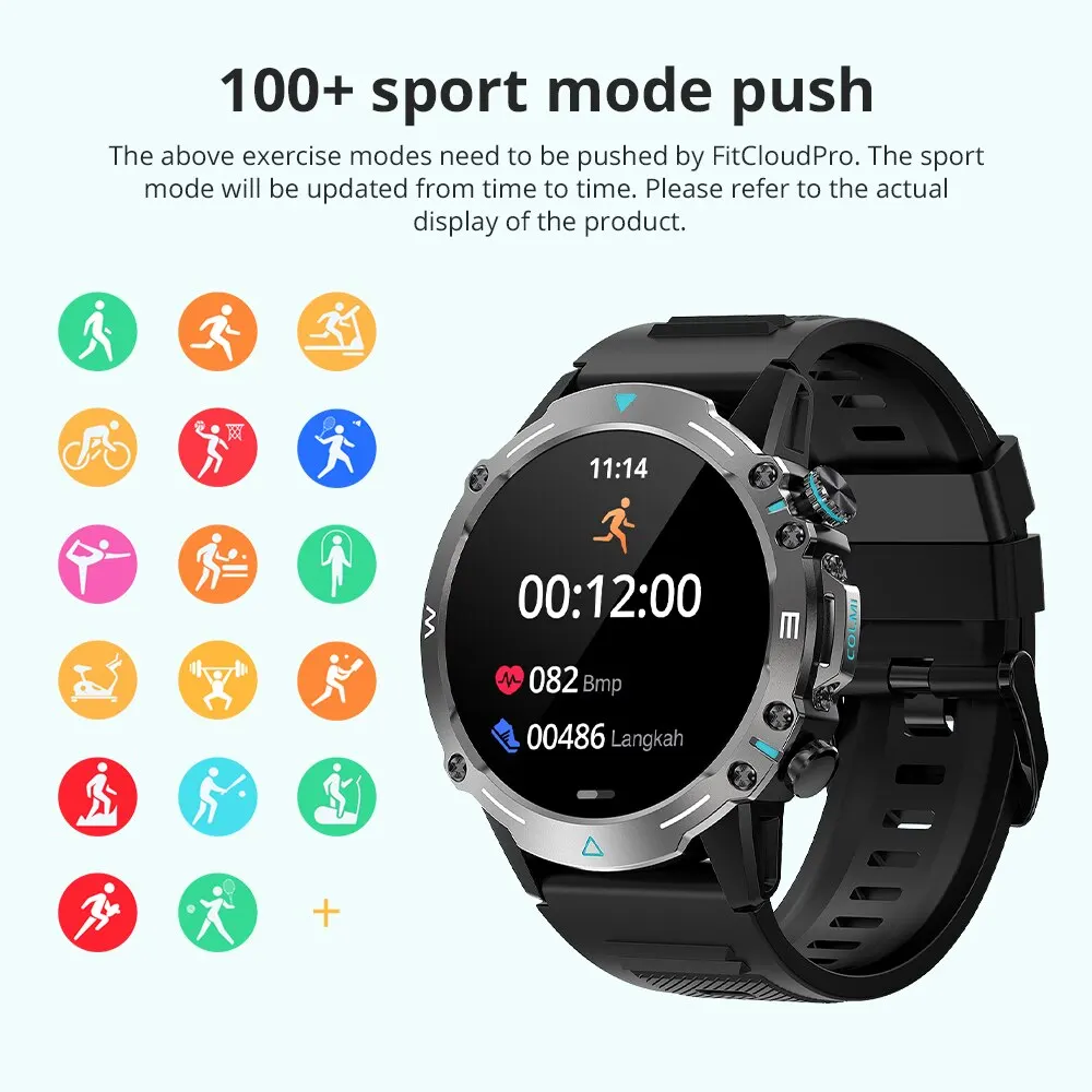COLMI M42 Smartwatch 1.43'' AMOLED Display 100 Sports Modes Voice Calling Smart Watch Men Women Military Grade Toughness Watch - Image 6