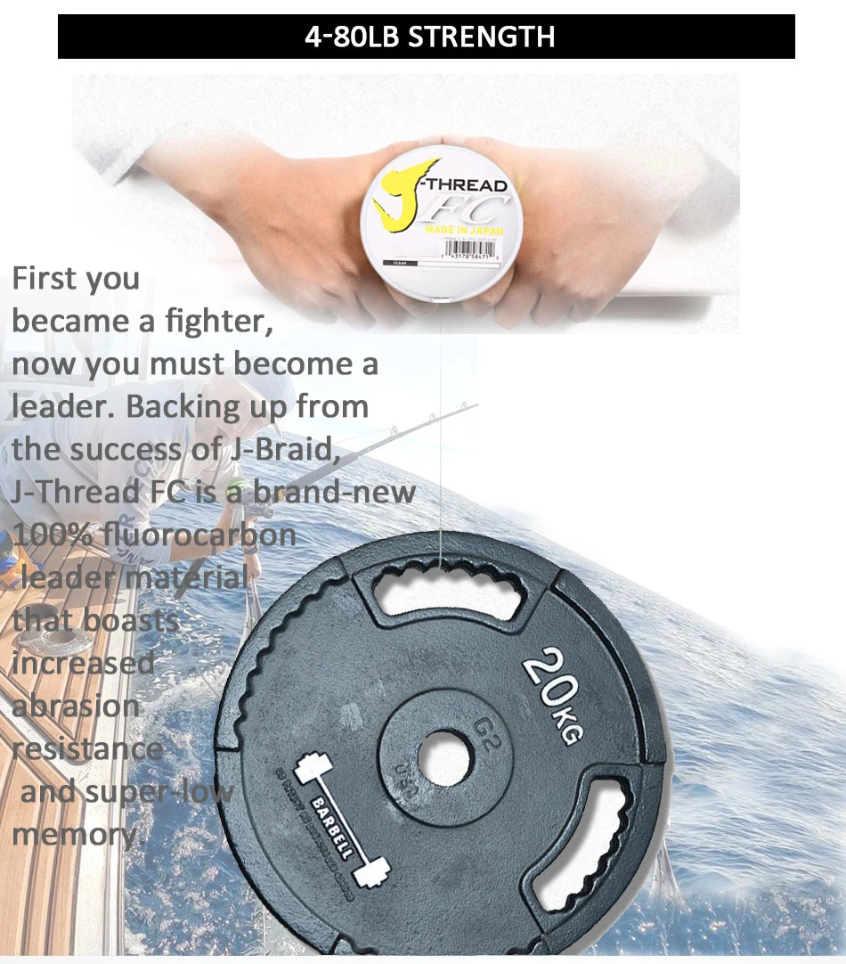 DaiwaJ-Fluorocarbon Fluorocarbon Leader 100m 50m Sinking Clear Fluorocarbon Line Made in Japan