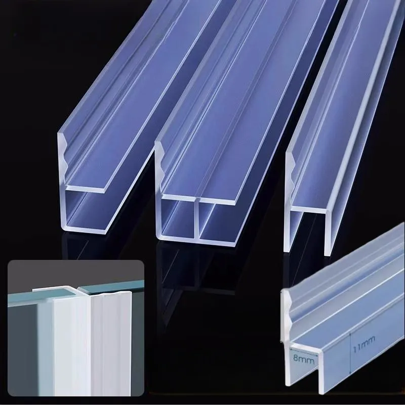 Tiras de Vedação de Porta de Vidro de Silicone Faixa de Retenção de Água Rolha de Esboço Chuveiro Banheira Chuveiro Varanda Gap 612 mm