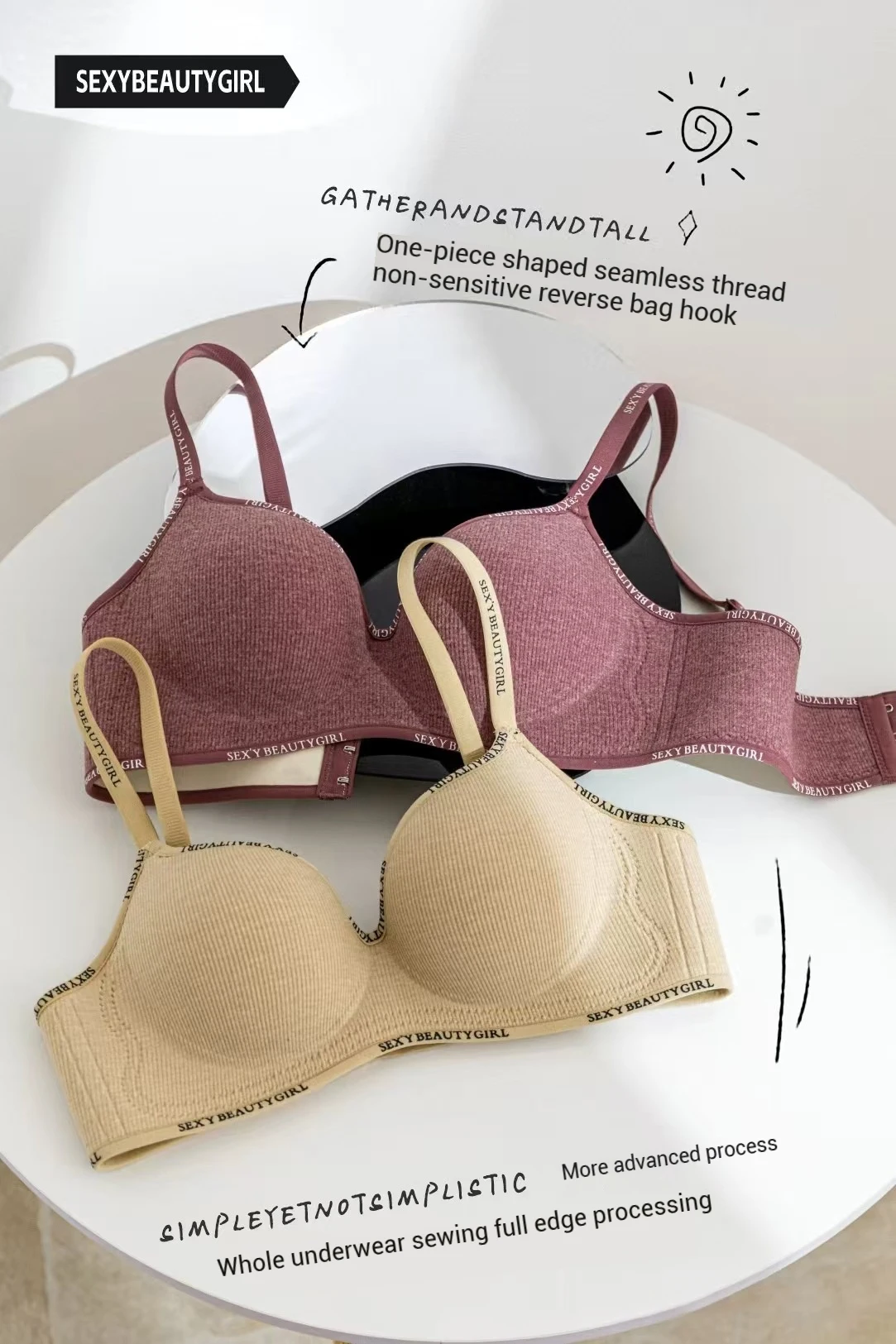 Padded Push-Up Bralette - Adjustable Wireless Comfort Bra