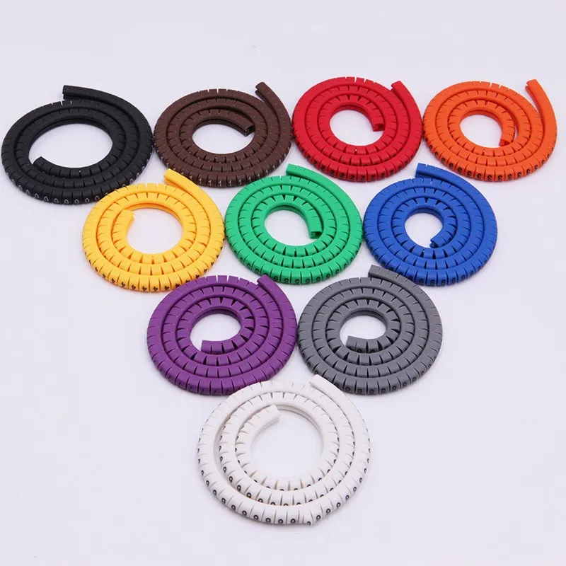 Cable Marker Wire Label EC-0 EC-1 500pcs Mark Number Wire 0 to 9 Colored 2.5 sqmm insulation PVC