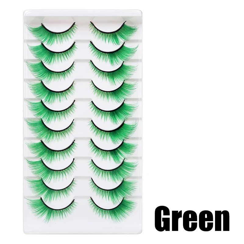 Vibrant Multi-Colored False Eyelashes