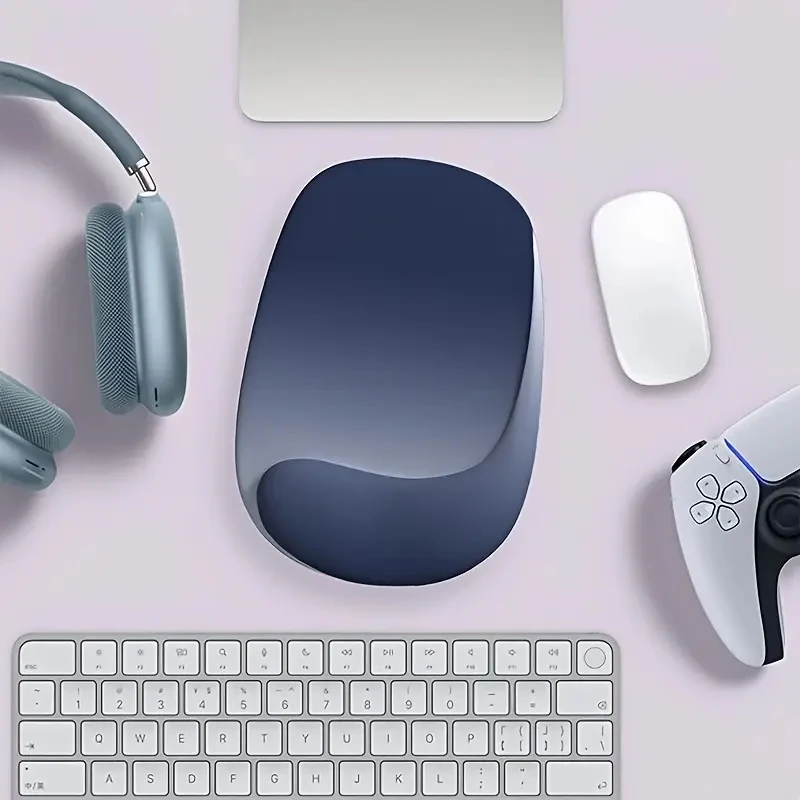 Ergonomic Mouse Pad with Wrist Support Memory Foam Mouse Mat Soft Plastic Wrist Cushion, Soft Square Hand Rest for Office