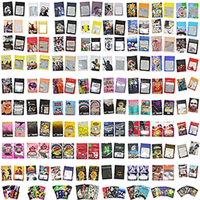 Foil Pouch Ziplock Bags Mylar Bags Random Mix Cartoon Plastic Bags