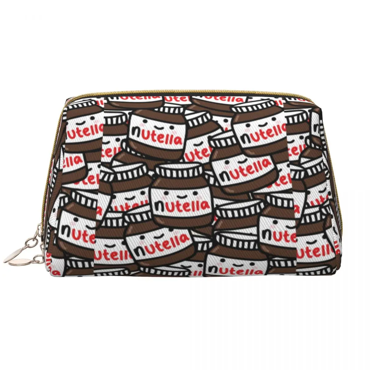 Cute Nutellas Pattern Cosmetic Bag Women Cute Big Capacity Makeup Case Beauty Storage Borse Da Toilette