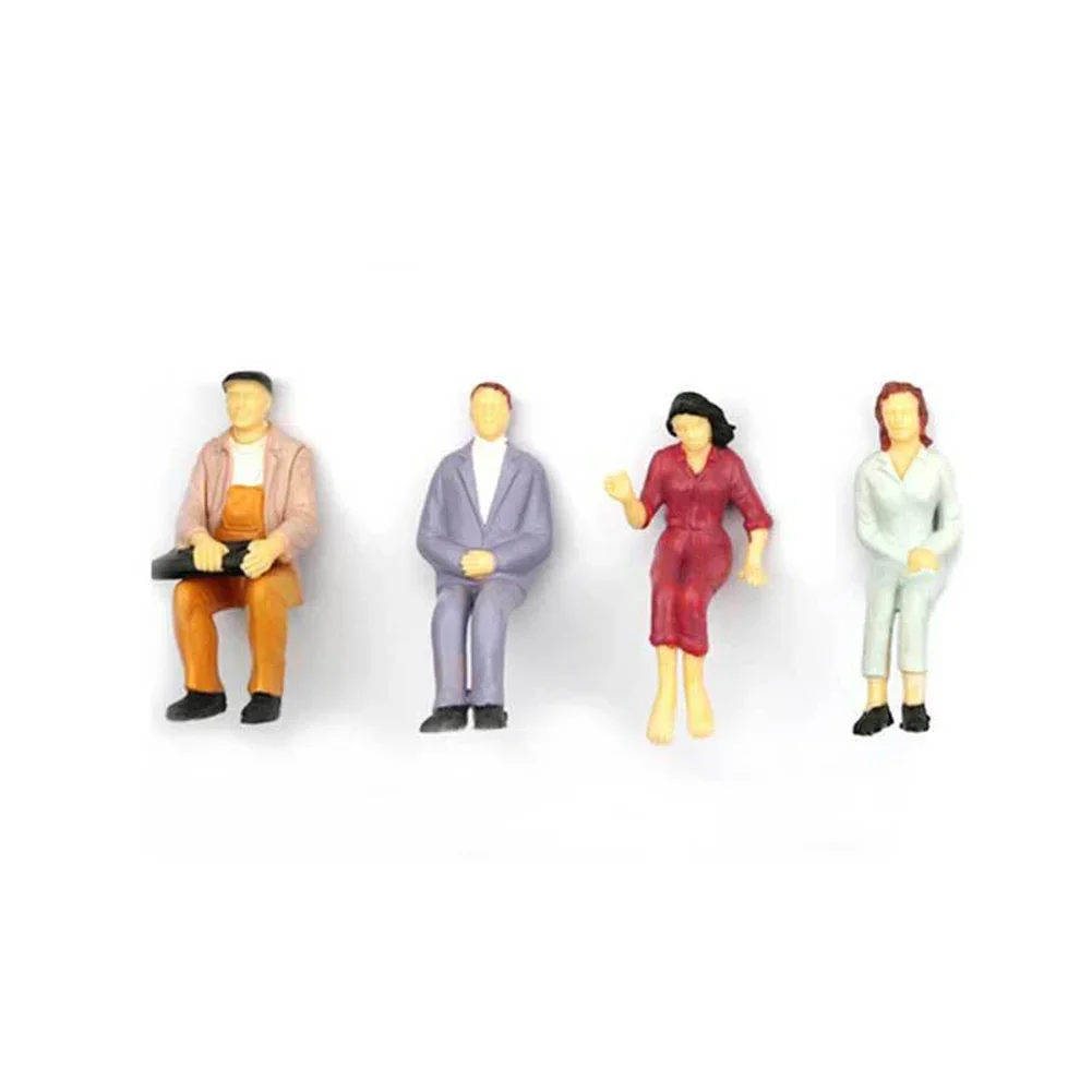 60 Figurines Passagers Assis 1:87 DAZZLEEX - Échelle HO Pour Maquettes Trains