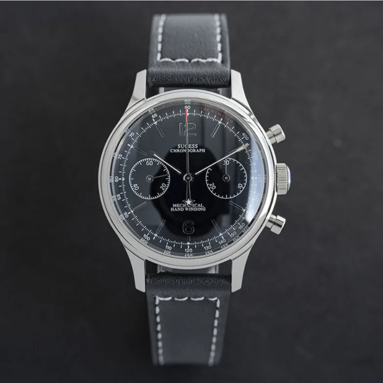 Seagull 1963 ST19 Sugess Chronograph Pilot Watch For Men Luxury Casual Mechanical Wristwatches Waterproof Sapphire Panda