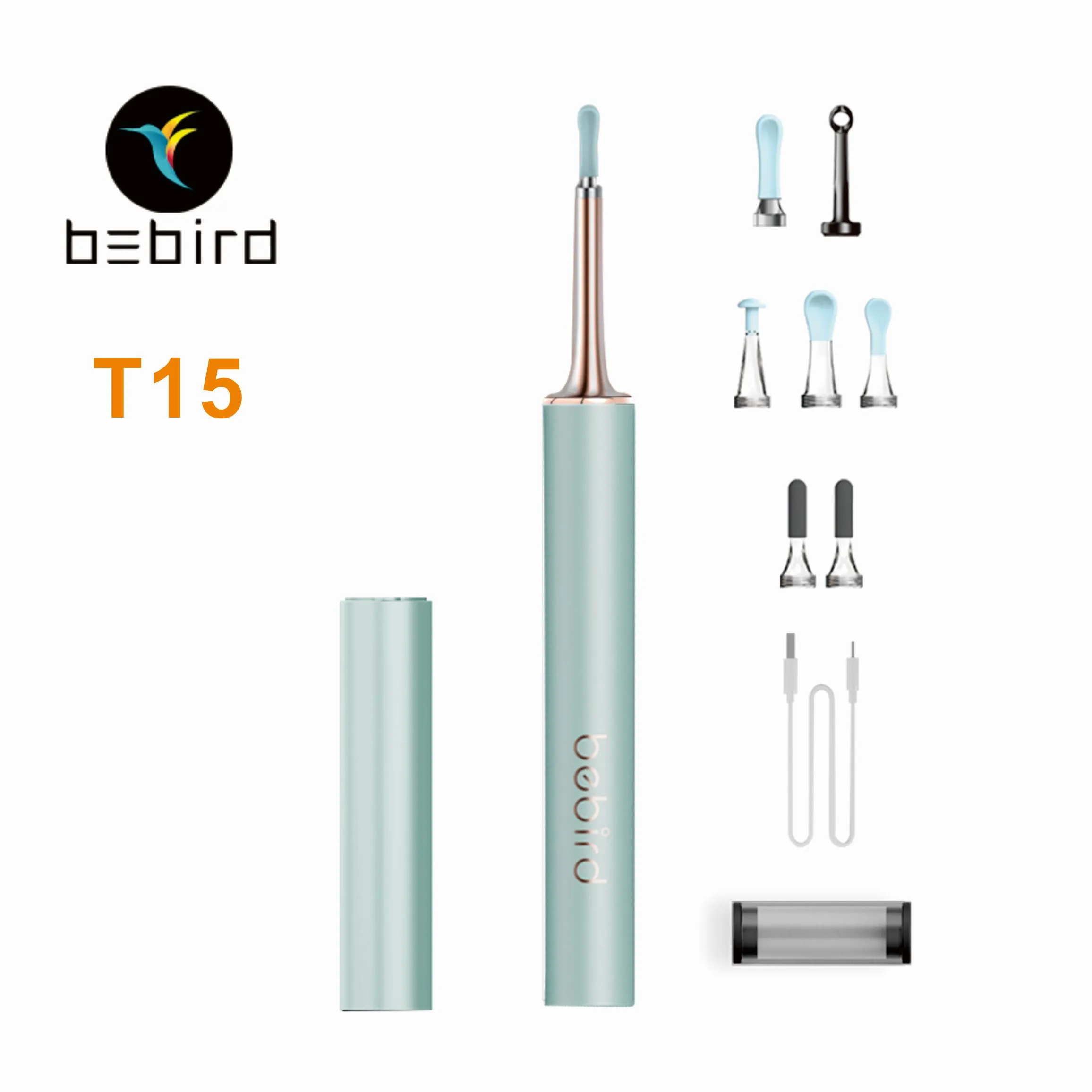 Bebird T15 R1 nettoyant visuel d'oreille soins de santé Minifit 2 en 1  outil d'élimination de la cire d'acné HD1080P Otoscope IP67 Endoscope  étanche - AliExpress