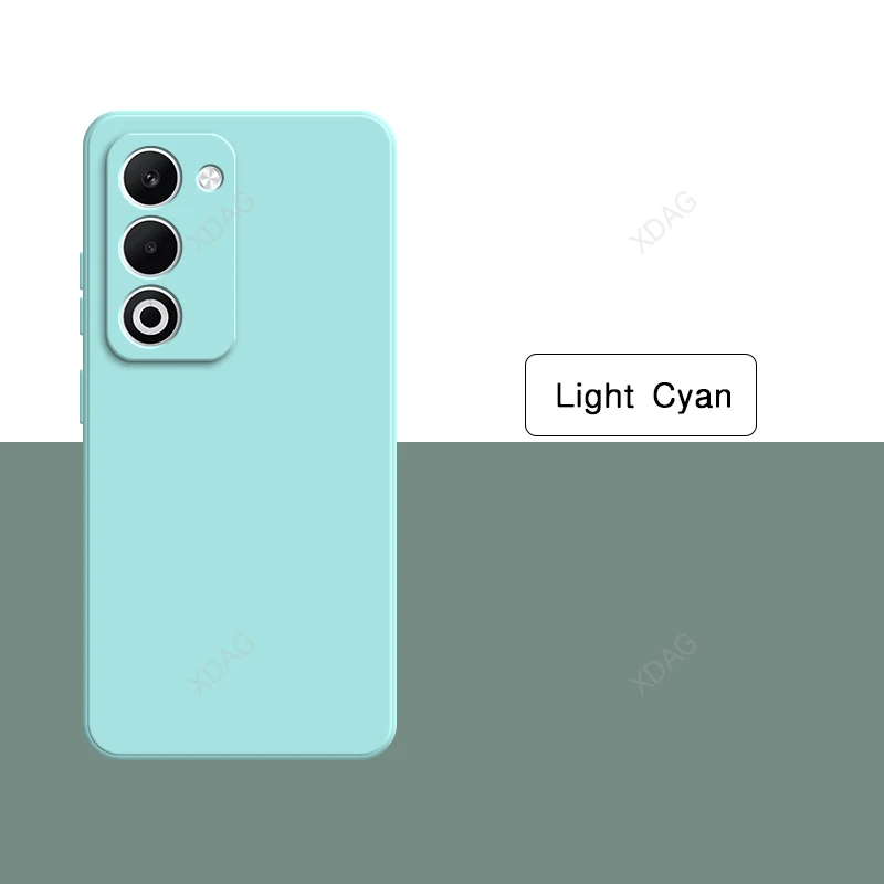 Soft Candy Pure Color Liquid Silicone Phone Case with Internal Flocking Back Cover