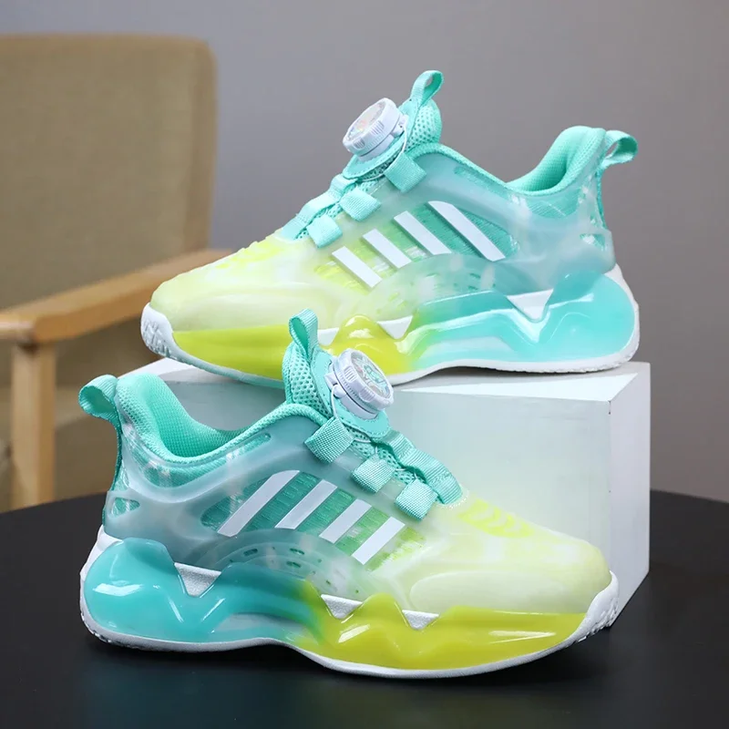 Lightweight Children Sports Shoes Swivel Buckle Boys Sneakers Casual Breathable Running Trainers Outdoor Kids Tennis Shoes kids shoes