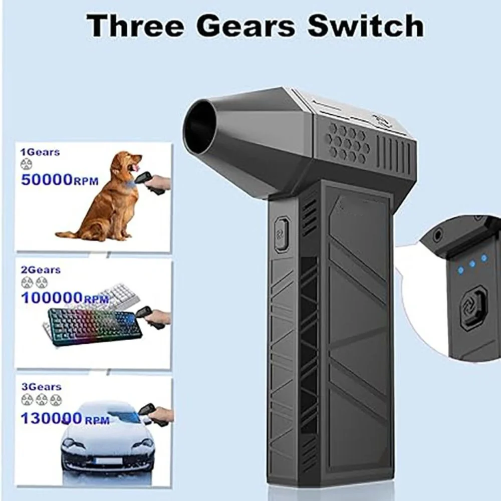 Reusable Can Violent Mini Turbo Jet Fan Computer Keyboard Electronics Cleaning 130000 RPM Cordless Powerful Blower Durable 4