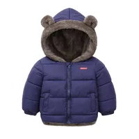Baby Boys Girls Thick Jackets Winter Hooded Cotton Outerwear Children's Cashmere Padded Fleece Coat Kids Warm Snowsuit Clothes 4