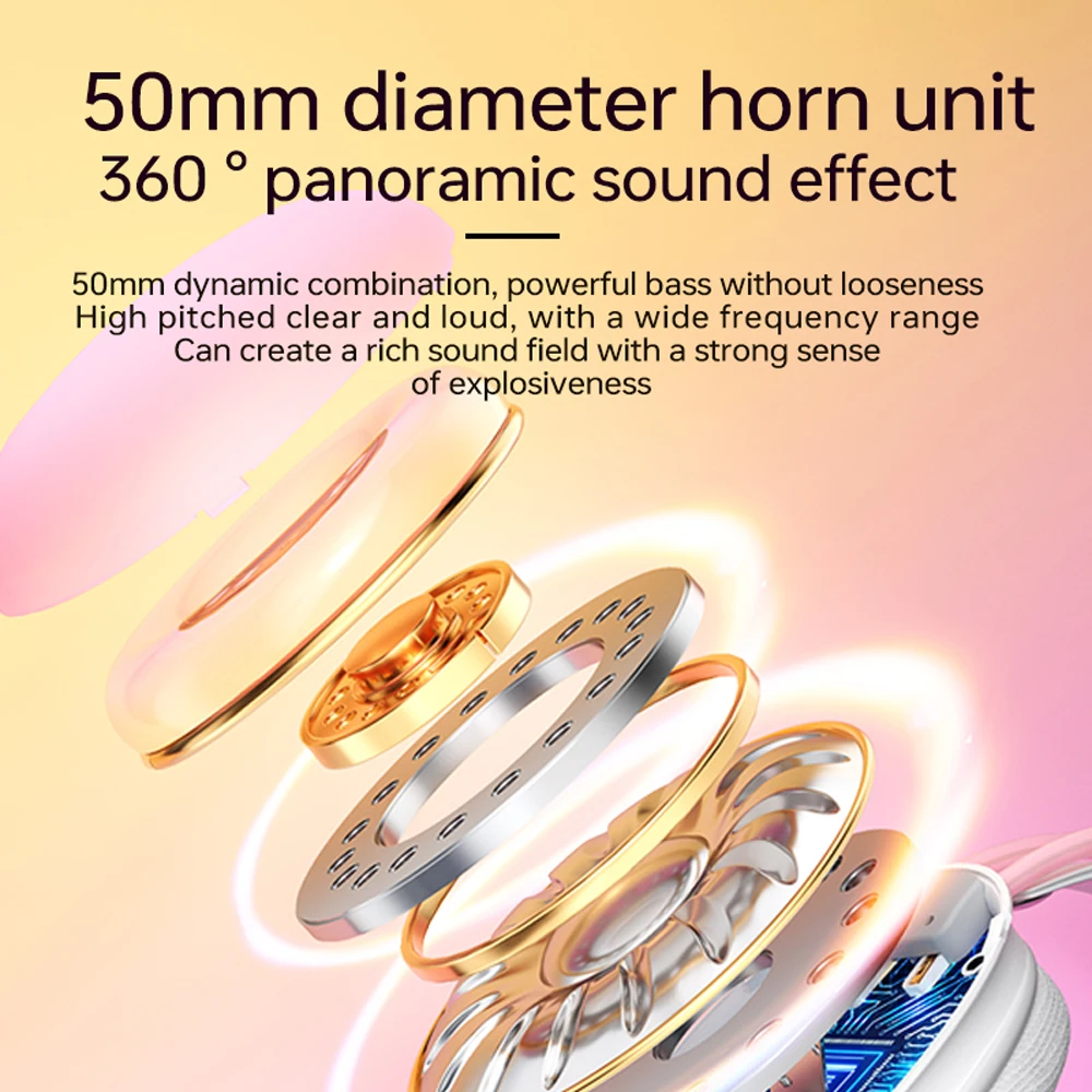RGB USB Gaming Headset with Mic - Surround Sound Over-Ear Design