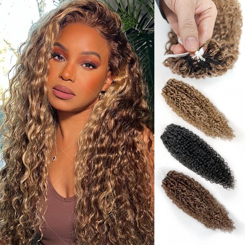 Feather Crochet Human Hair Extensions - 4/27 Highlight