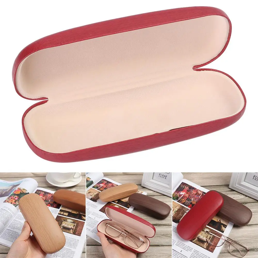 نظارات عين قلاب من الحبوب الخشبية ، واقي قشرة صلبة ، حافظة نظارات معدنية مع بطانة مخملية 3