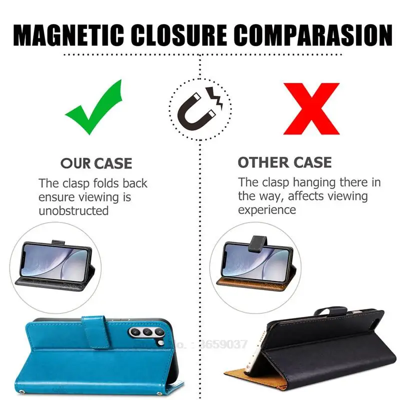 For Samsung A05 Case Samsung Galaxy A05 A05S Case Luxury Leather Flip Wallet Cae For A05s Magnet Book Phone Bag