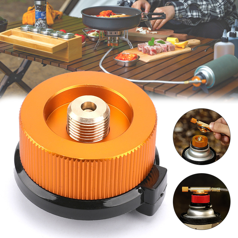 Outdoor Stove Accessories Camping Hiking Burner Adaptor Connector Auto-off Gas Cartridge Tank Cylinder Furnace head converter