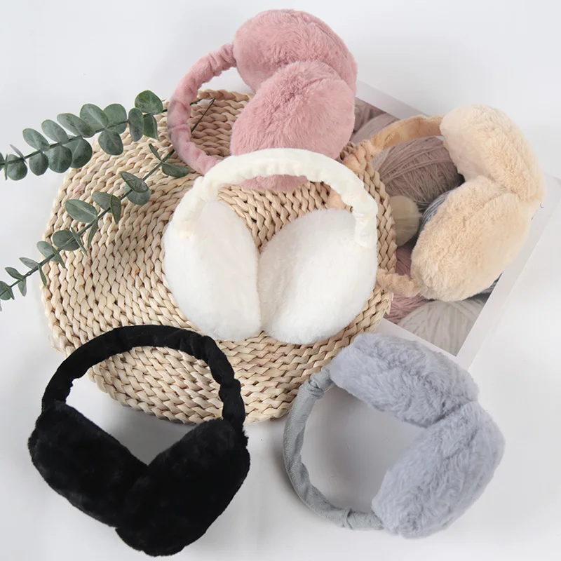 Women Foldable Ear Cover for fur earmuffs,warm earmuffs Cute Earmuffs Ear Protection Outdoor Warm Plush Soft Anti-freeze Simple