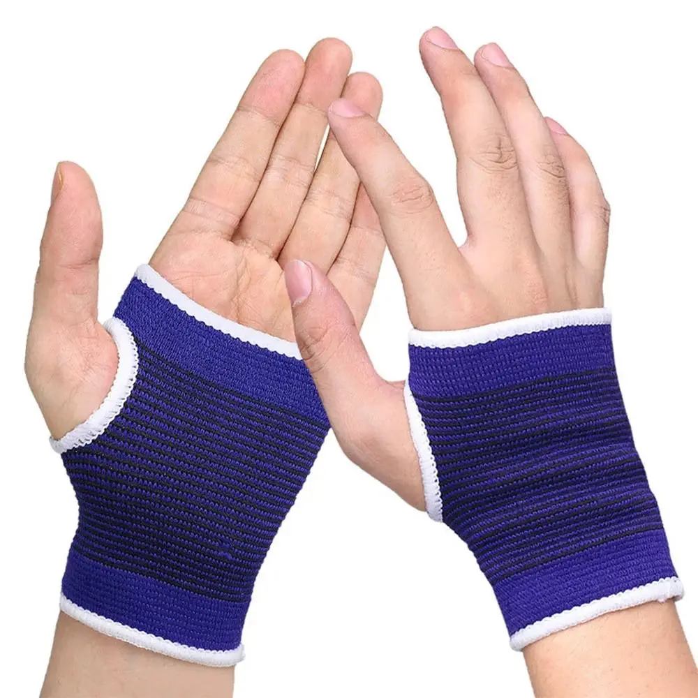 Blue Elastic Wristband Muscle Protect Polyester Cotton Wrist Support Adjustable Elastic Decompression Carpal Tunnel Brace wrist brace,wrist guard,wrist support