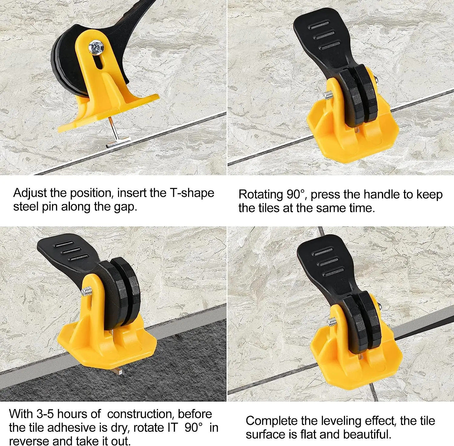 Tile Spacers Tile Leveling Clips Tile Leveling Tools Floor Tile Leveling System Clips Leveler Adjuster Kit Plastic Positioning Artifacts Leveler Locator Spacers for Flooring Wall Tile