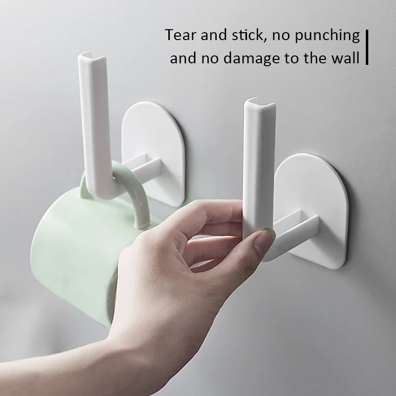 Description Picture 3 of item1/3pcs Plastic Tissue Hanger Paper Roll Holder Wall Mounted Towel Storage Rack Organizer Shelf Kitchen Bathroom Accessories