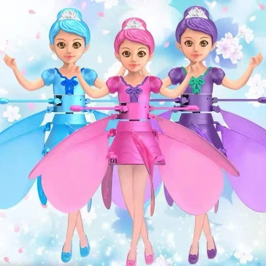 Poupée volante Inductive princesse la reine des neiges, jouet volant, fée  volante suspendue, geste aérien, lumières colorées, jouets éducatifs pour  enfants - AliExpress