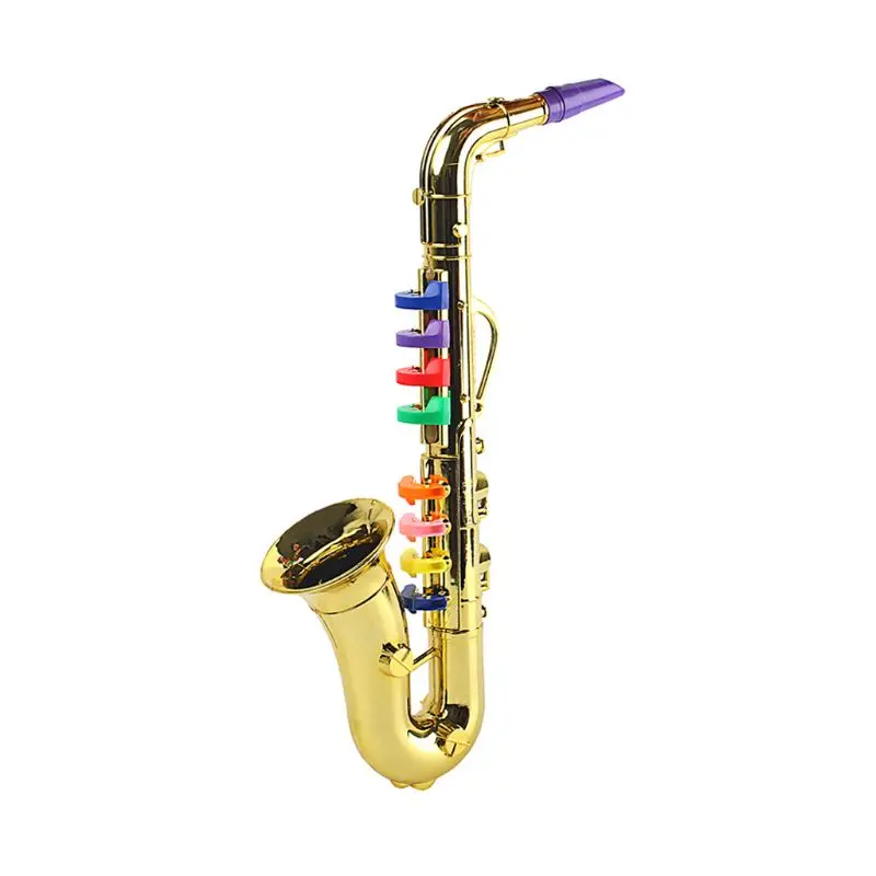 Kids Saxophone Mini Saxophone Toy Kids Trumpet with Sound Plastic Trumpet Toy Musical Instrument Toys for Kids Learning