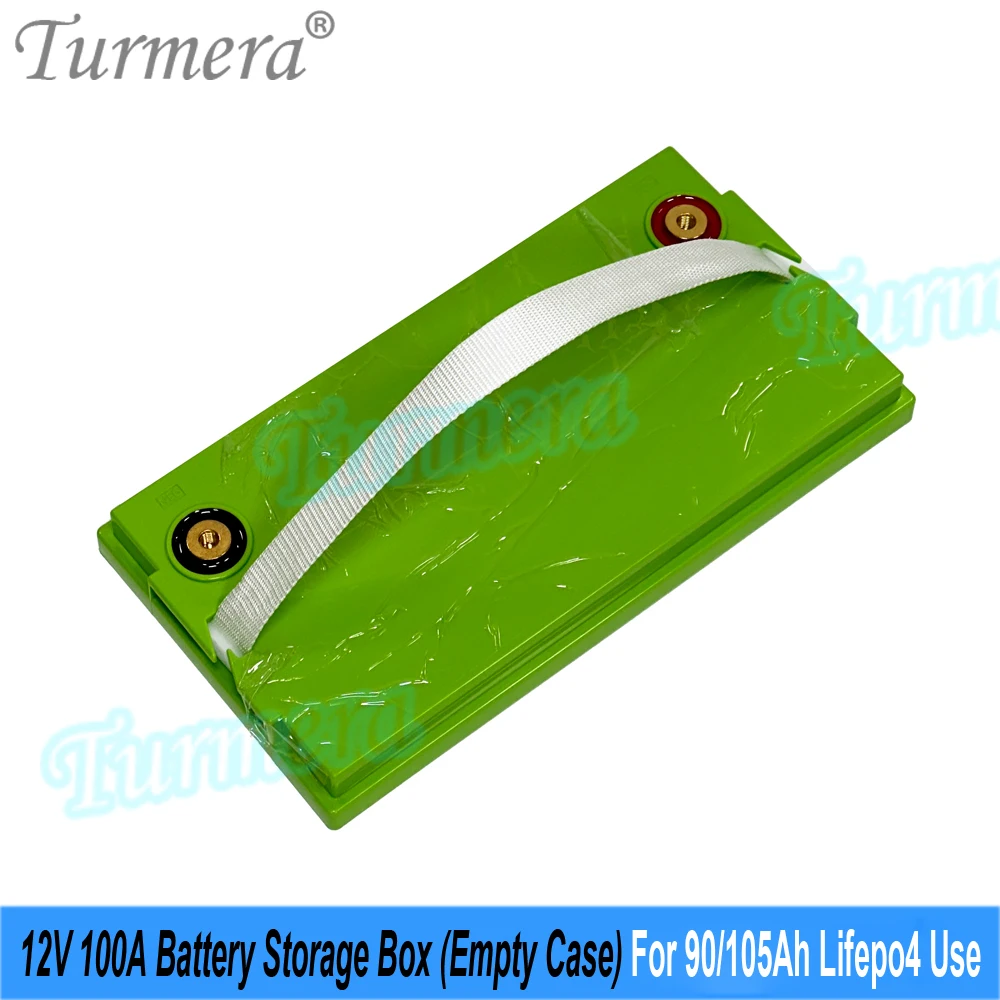 Turmera 맞춤형 디스플레이 M8 나사, 12V 100A 배터리 박스, 3.2V 90Ah 105Ah 200Ah Lifepo4 배터리, DIY 사용, 빈 상자 전용, 신제품
