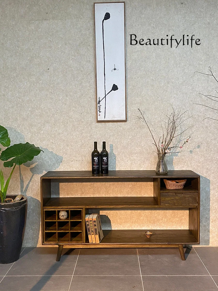 

American Chinese Style Entrance Cabinet Household Minimalist Curio Cabinet