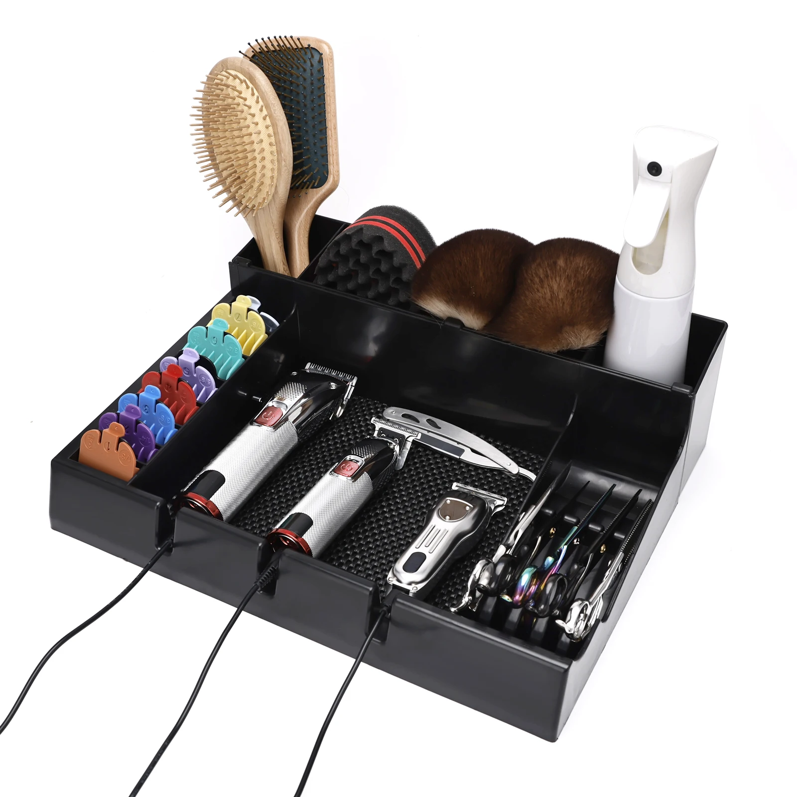 Wooden Barber Clipper Tray Hairdresser Trimmer Organizer Anti-slip Table  Collector Salon Accessories Storage Case Supplies - AliExpress