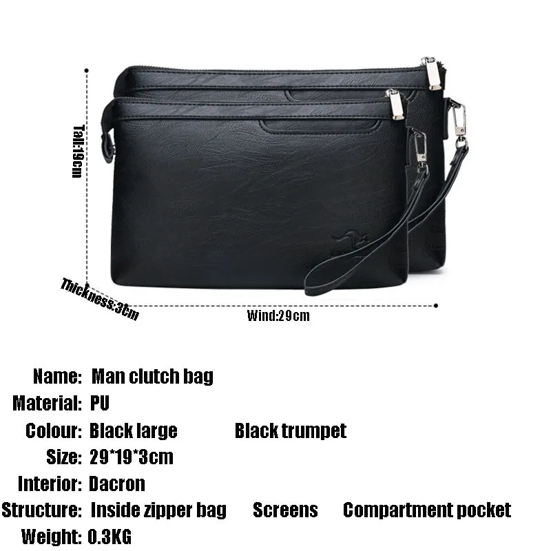 Men's Day Clutch Business Handbag Male Envelop Messenger Bag