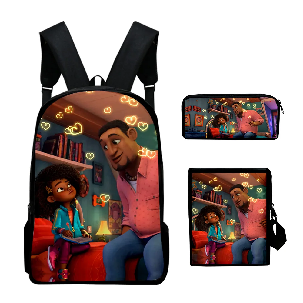 

Popular Karma's World Tv Show 3D Print 3pcs/Set pupil School Bags Laptop Daypack Backpack Inclined shoulder bag Pencil Case