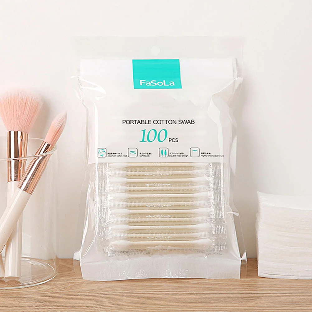

500 Pcs Makeup Necessities Cotton Swab Double Head Ear Cleaner Tool Tipped Stuff