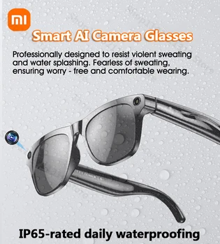 Xiaomi Smart AI Occhiali per fotocamera Scatta foto con fotocamera Traduzione AI Riconoscimento oggetti Occhiali Bluetooth Chiama Occhiali musicali