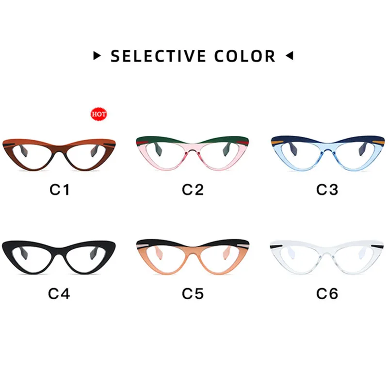 Retro Personalized Red Green Line Flat Light Glasses