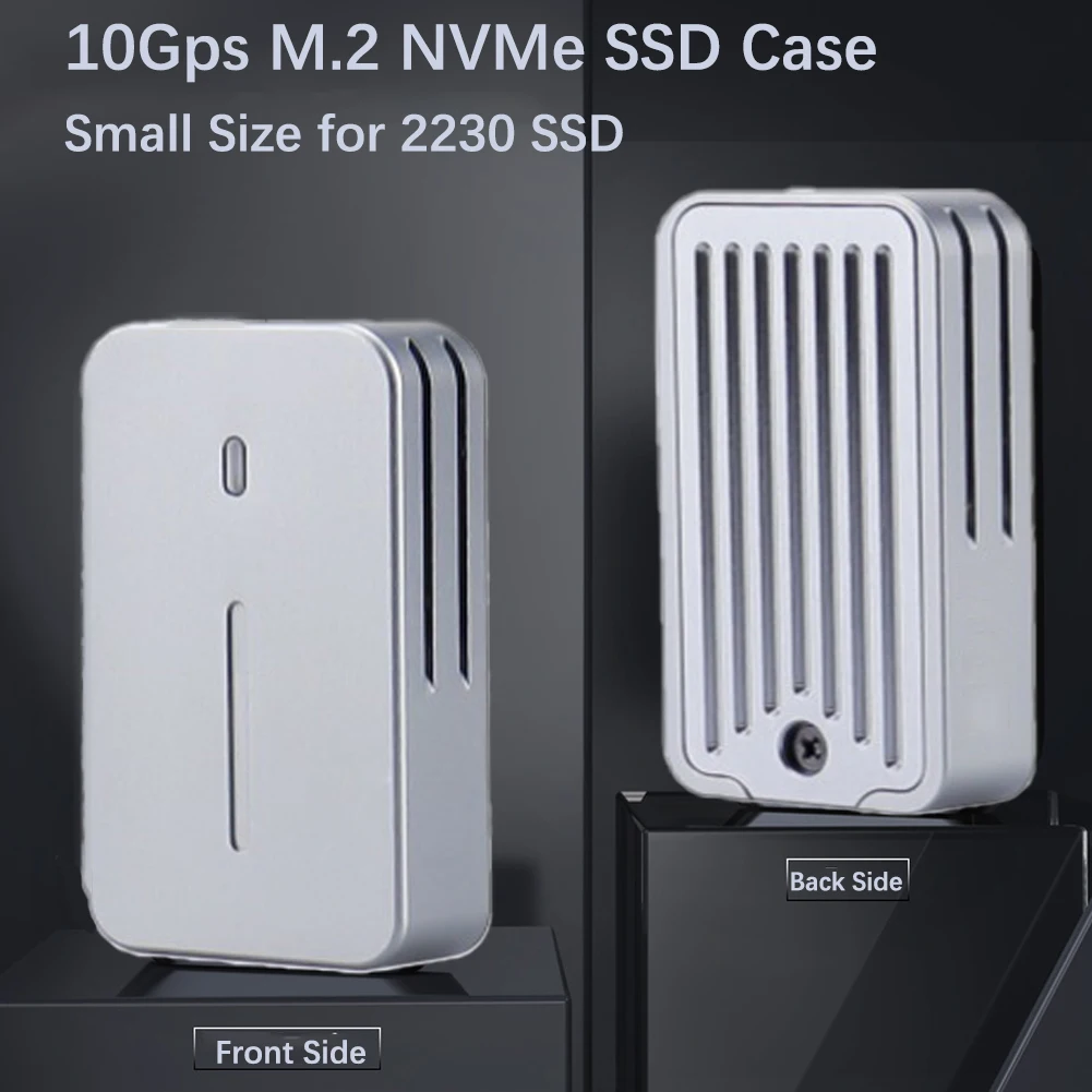 2230 NVMe SSD 인클로저, PCIe USB3.2 10Gbps 알루미늄 M.2 케이스 휴대용 외장형 솔리드 스테이트 디스크 박스 어댑터, UASP TRIM 지원