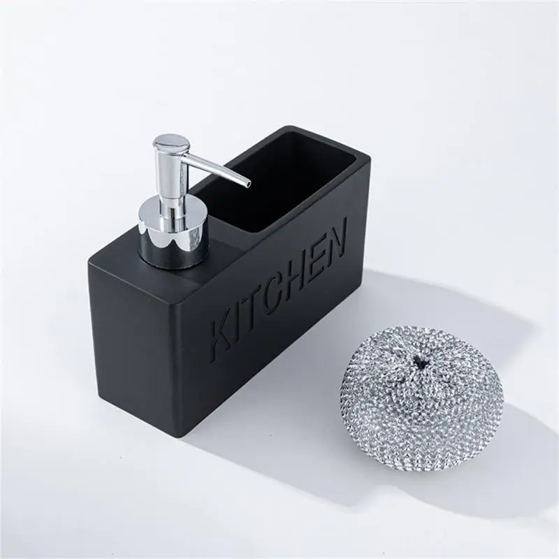 Modern kitchen accessories Soap Dispenser Set Liquid hand soap dispenser pump bottle brushes Holds and Stores Sponges Scrubbers 5