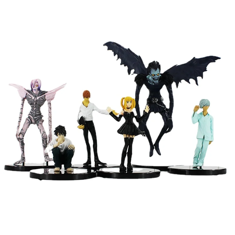 

Death Note Anime Cartoon Yagami Light/L Killer /Misa 6pcs/lot PVC Action Figure Model Toys Doll Favorite Models Gift