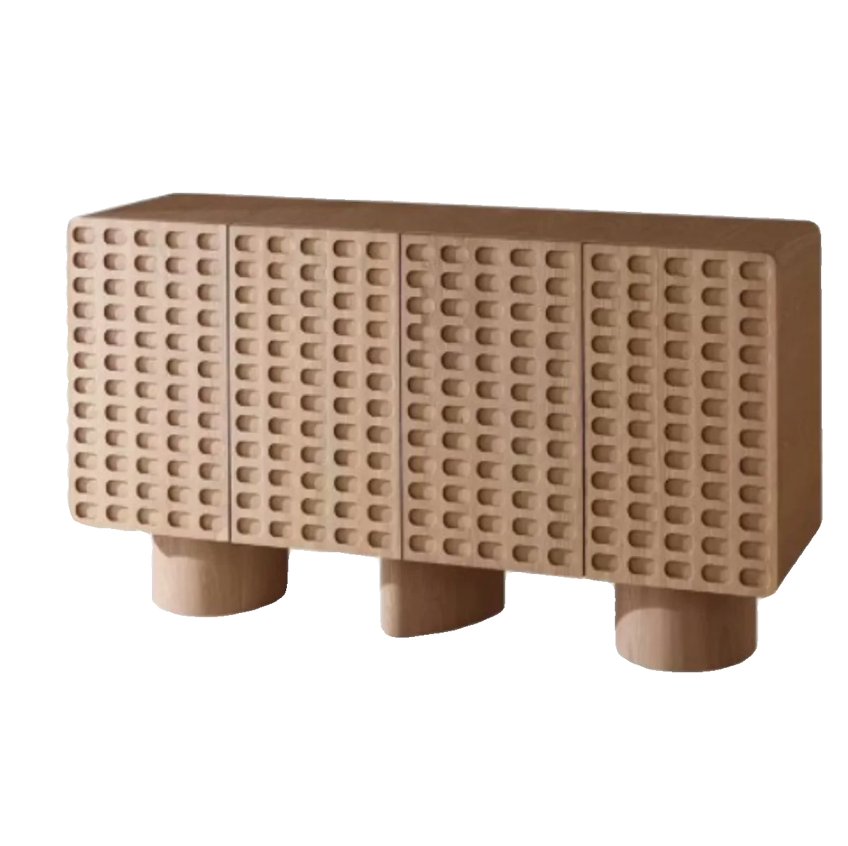 

Nordic Wood Color Entrance Cabinet Small Apartment Living Room Sideboard Cabinet Solid Wood Sideboard Floor Cabinet