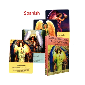 in 2022  Spanish Archangel Oracle Cards Tarot Deck  Cards DivinationEnglish and Spanish French German Tarot for Beginners